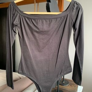 Elegant Black Long Sleeve Bodysuit